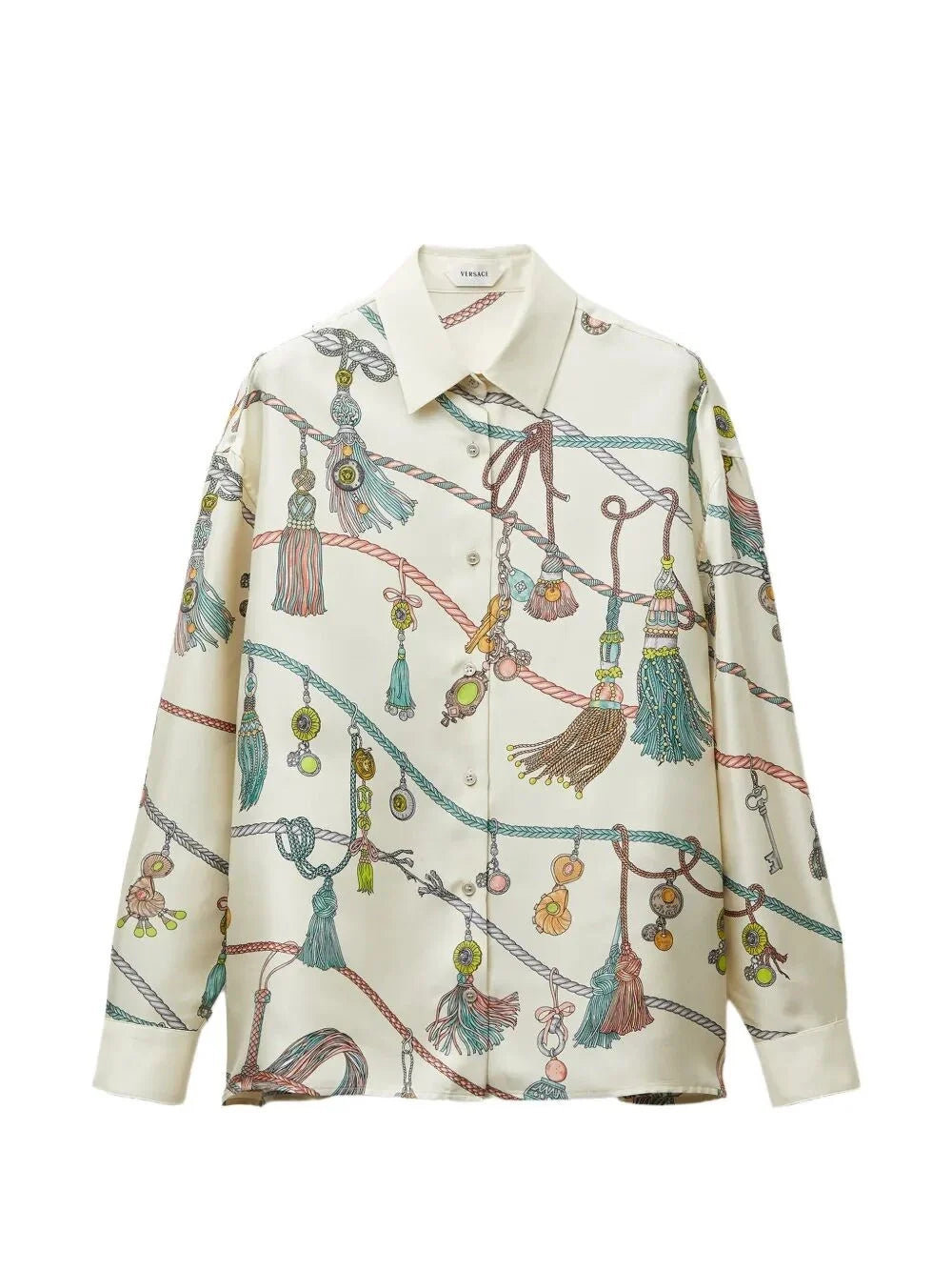 Versace Women Silk Twill Print Shirt