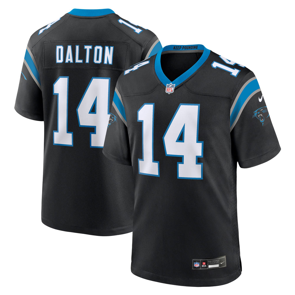 Carolina Panthers Andy Dalton Black Team Game Jersey