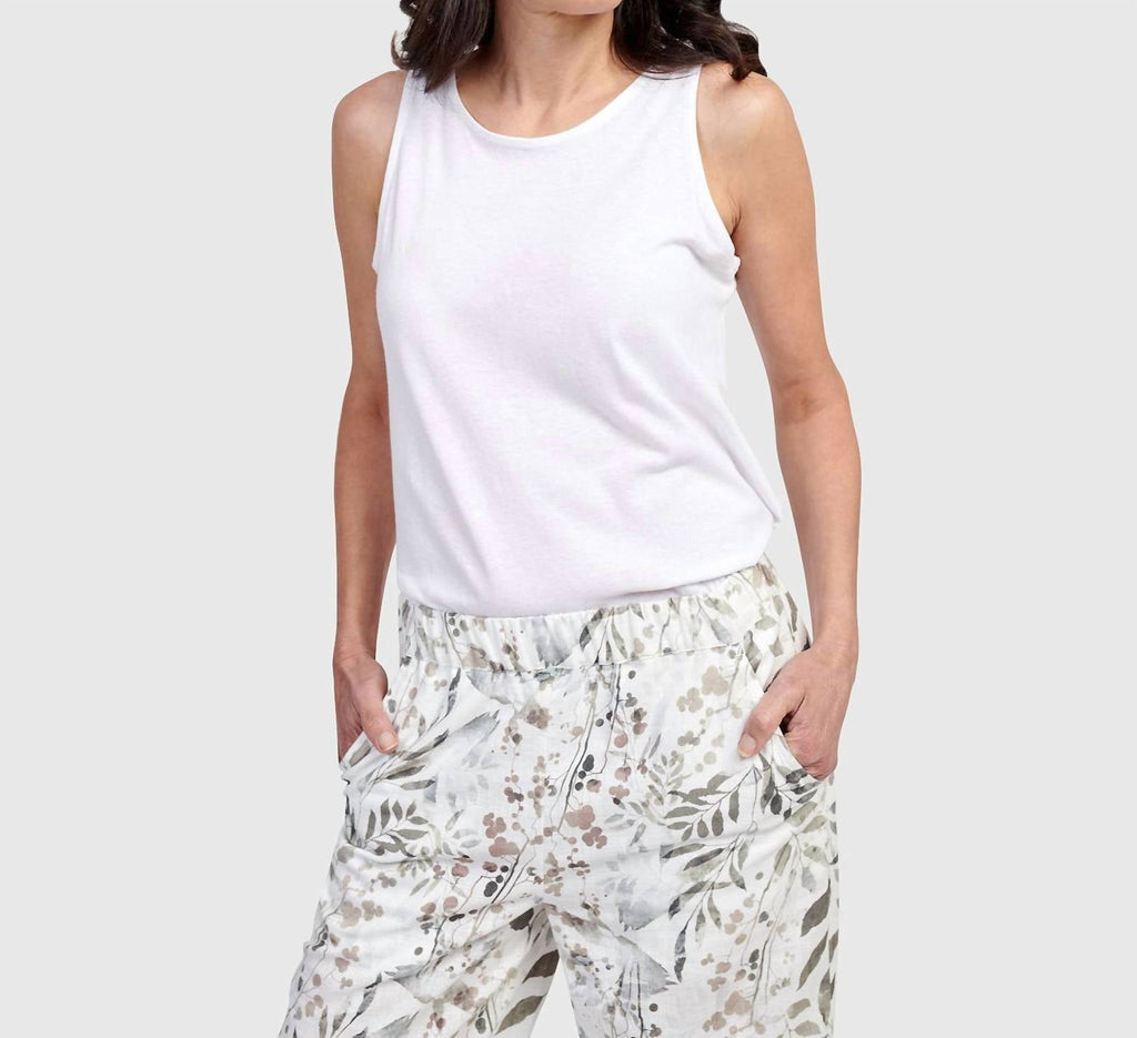 Essential Sleeveless Top In White
