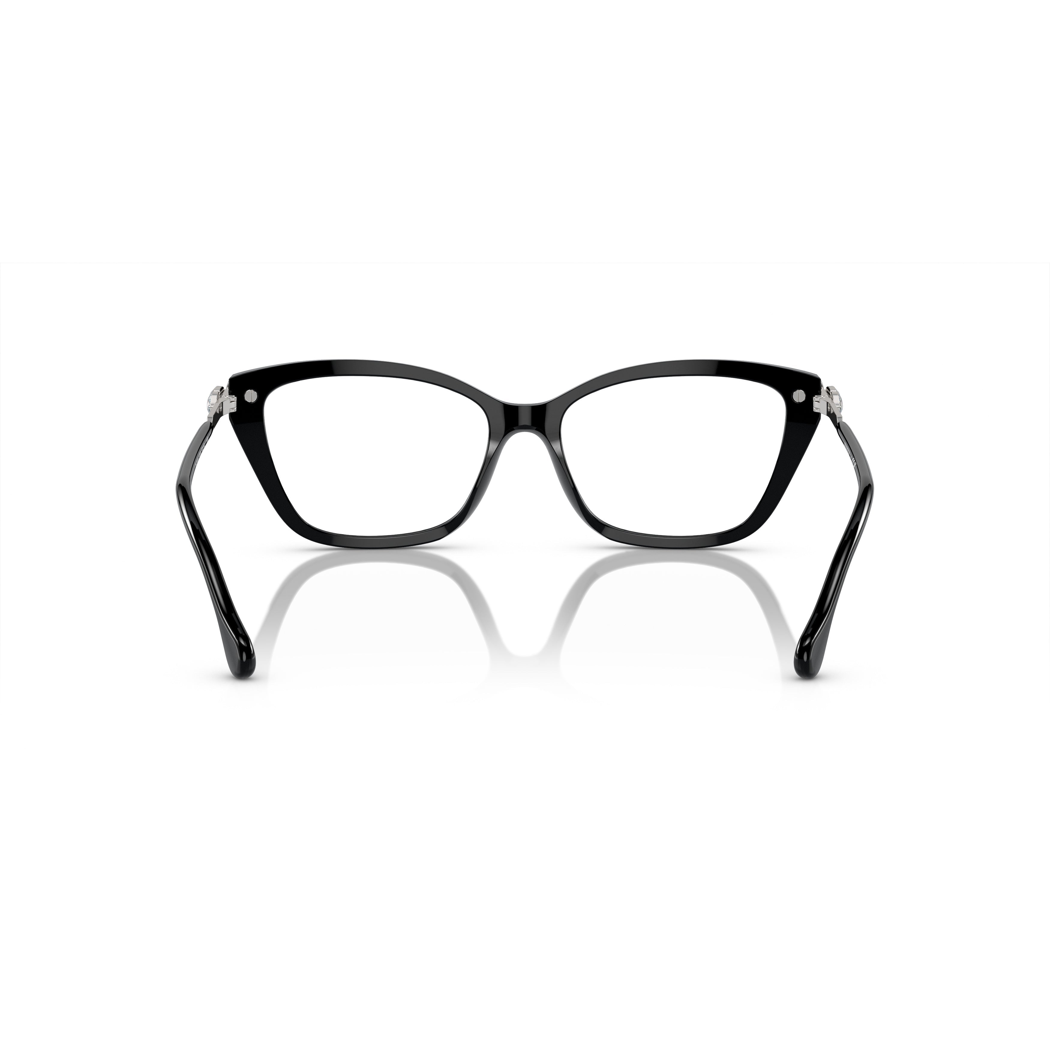 0Sk2011 Black Acetate Cat-Eye Eyeglasses with Crystal Accents