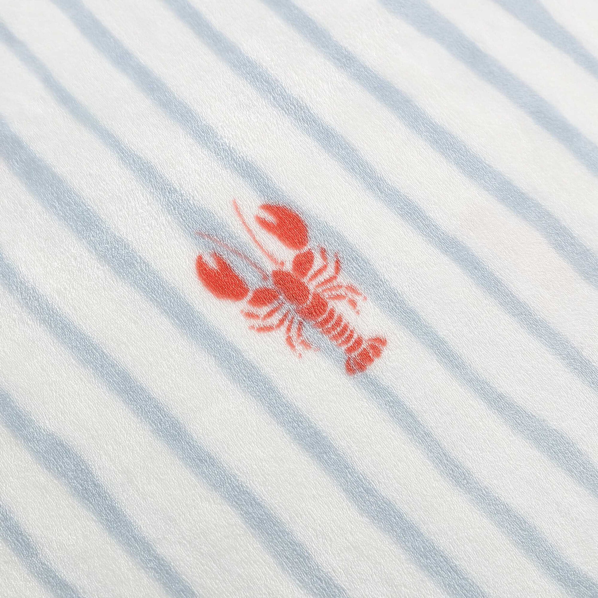 Nautica Lobster Watercolor Stripes King Blanket