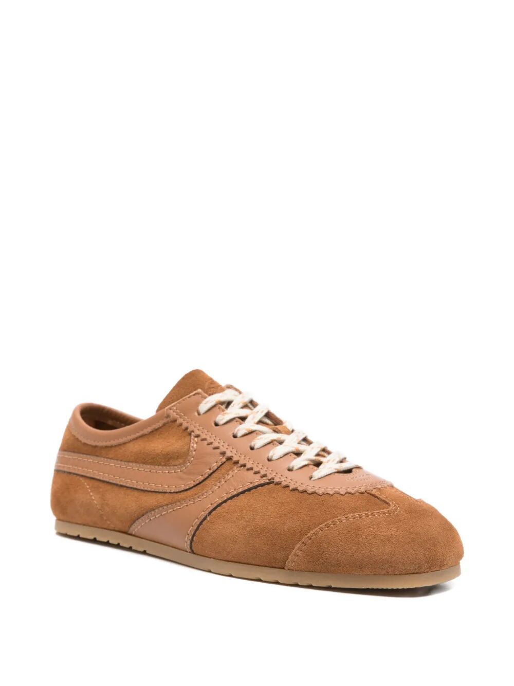Dries Van Noten Women Suede Sneakers With Leather Inserts