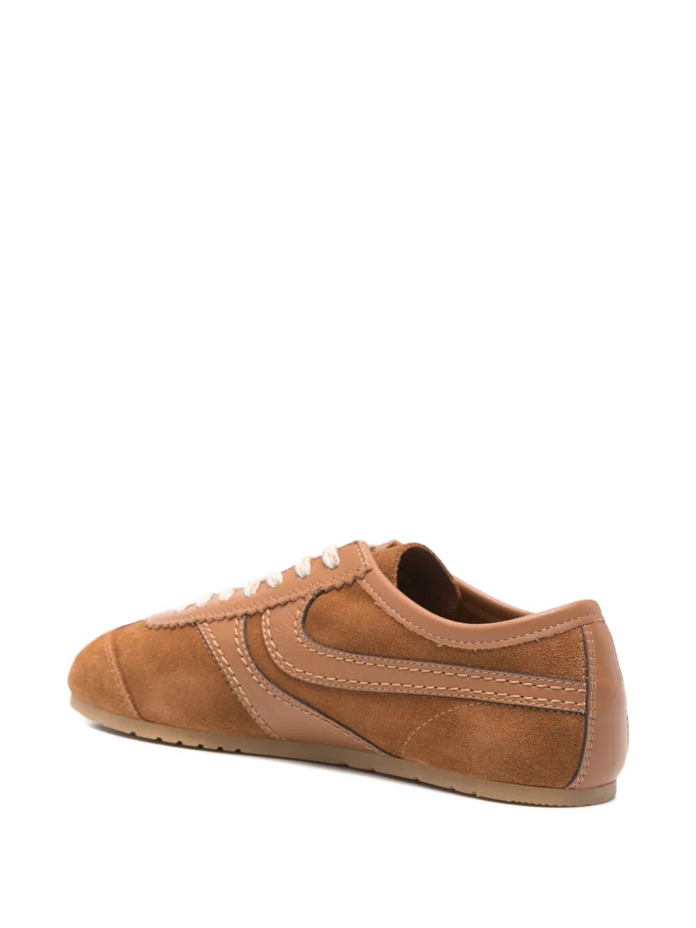 Dries Van Noten Women Suede Sneakers With Leather Inserts