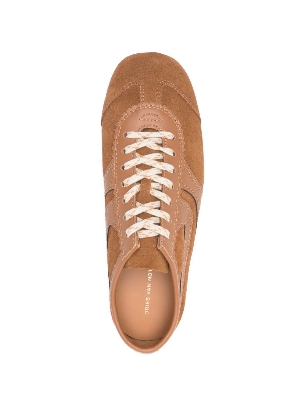 Dries Van Noten Women Suede Sneakers With Leather Inserts