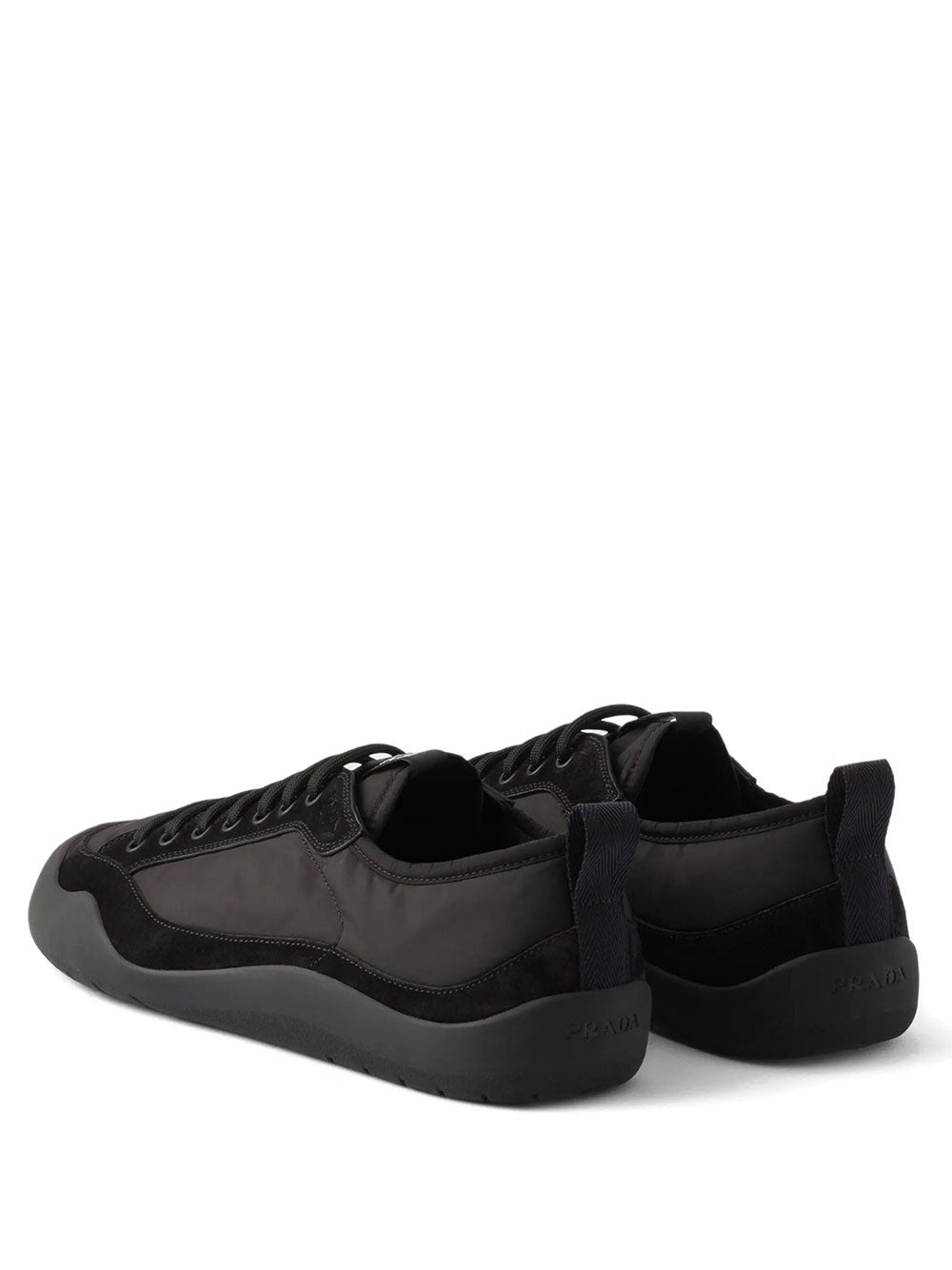 Prada Men Speedrock Re-Nylon And Suede Sneakers