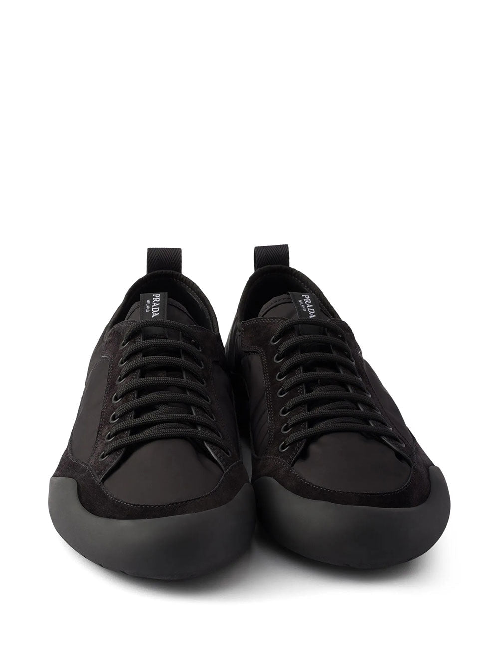 Prada Men Speedrock Re-Nylon And Suede Sneakers