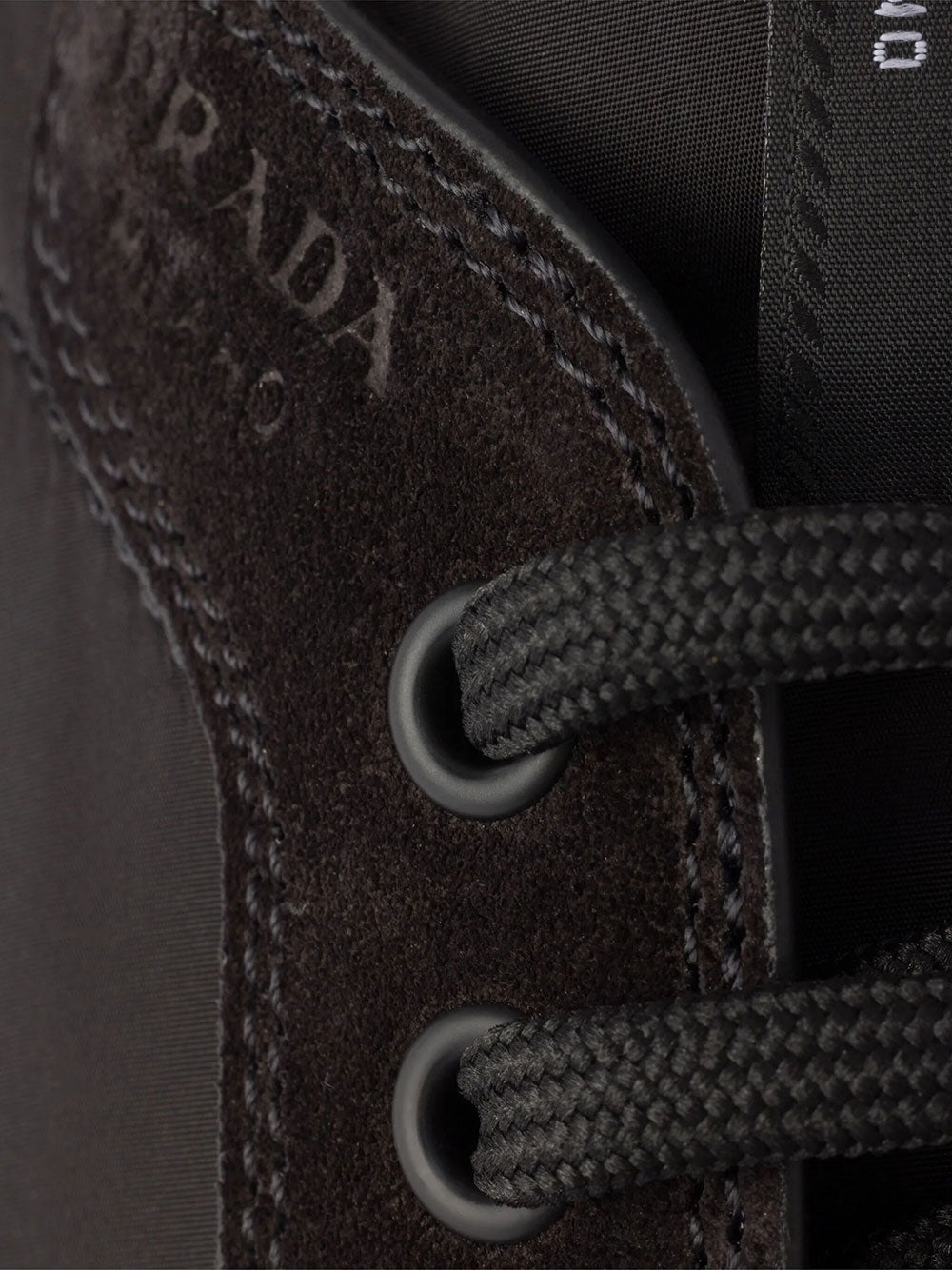 Prada Men Speedrock Re-Nylon And Suede Sneakers