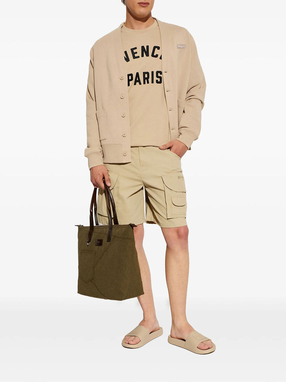 Givenchy Men Givenchy Paris Embroidery Cotton T-Shirt