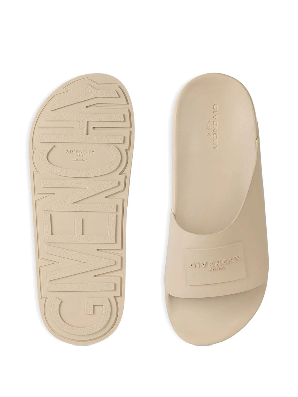 Givenchy Men Label Slide Mules In Rubber