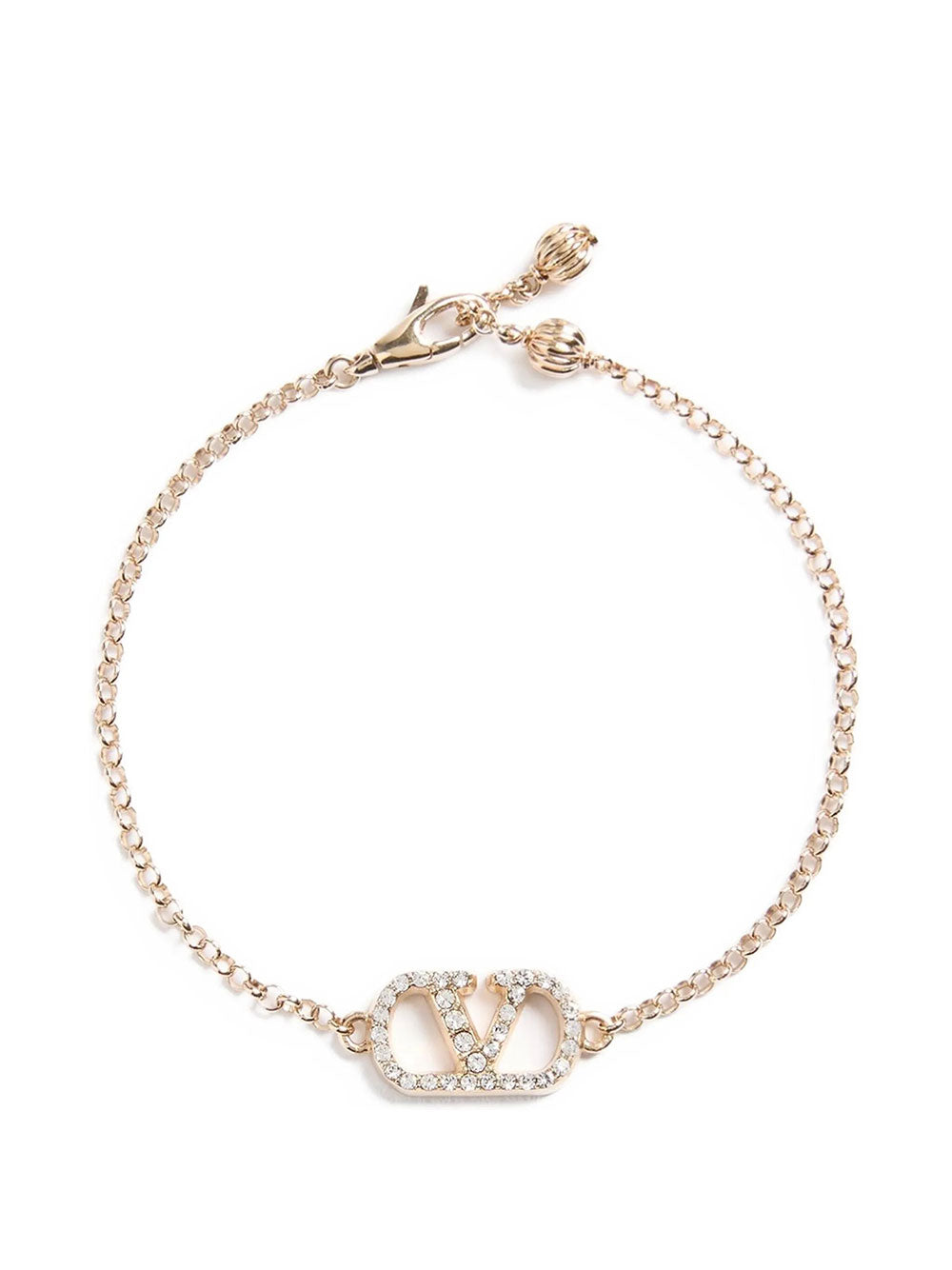 Valentino Garavani Women Vlogo Signature Metal Bracelet With Swarovski® Crystals