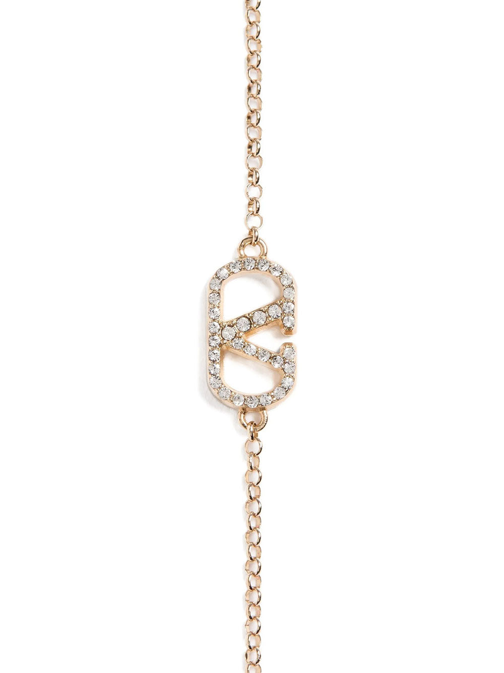 Valentino Garavani Women Vlogo Signature Metal Bracelet With Swarovski® Crystals