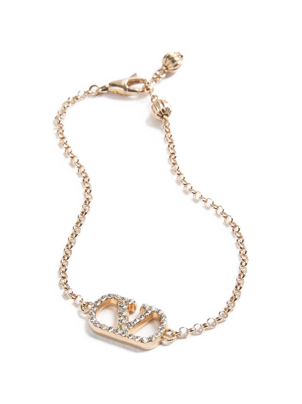 Valentino Garavani Women Vlogo Signature Metal Bracelet With Swarovski® Crystals
