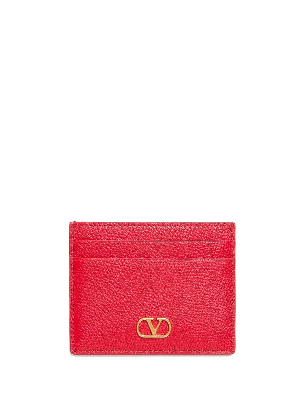 Valentino Garavani Women Vlogo Signature Grainy Leather Card Holder