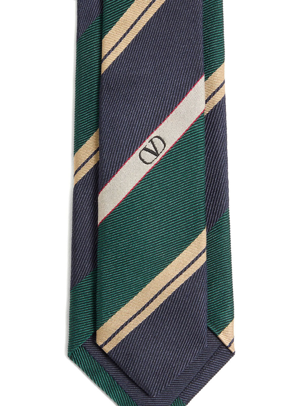 Valentino Garavani Men Valentie Jacquard Regimental Silk Tie