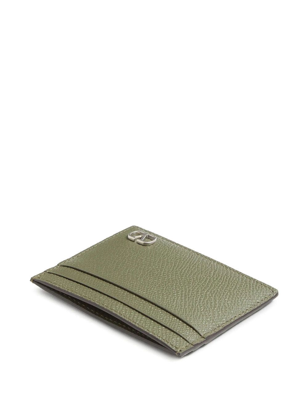Valentino Garavani Men Vlogo Signature Garnet Calfskin Card Holder