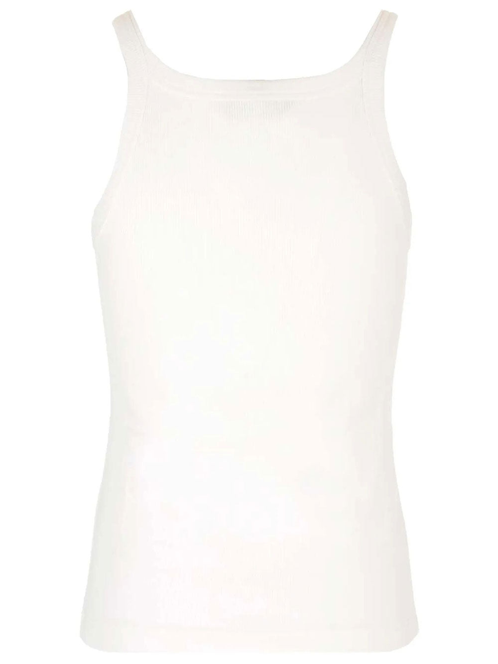 Fendi Women Fendi Ribs Top With Logo Embroidery