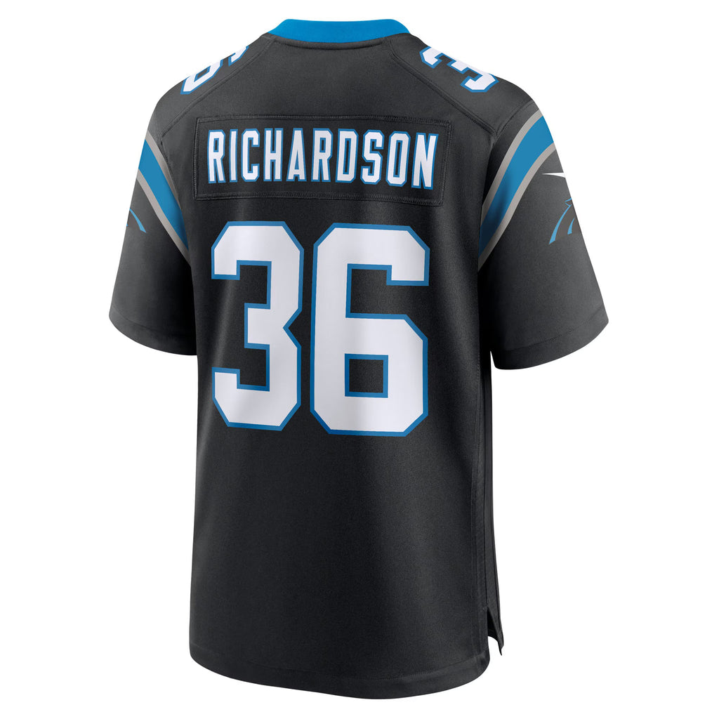 Carolina Panthers Demani Richardson Black Team Game Jersey