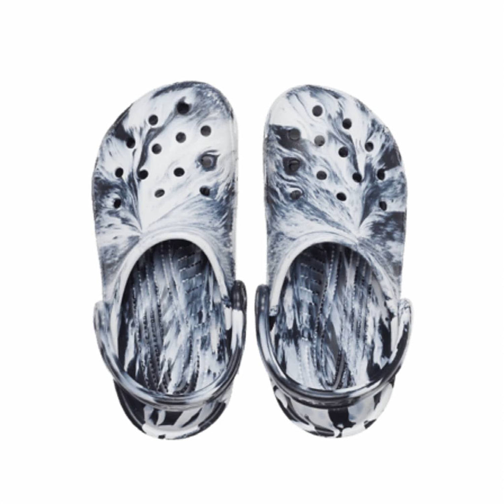 Unisex Classic Clog In Marble White / Black