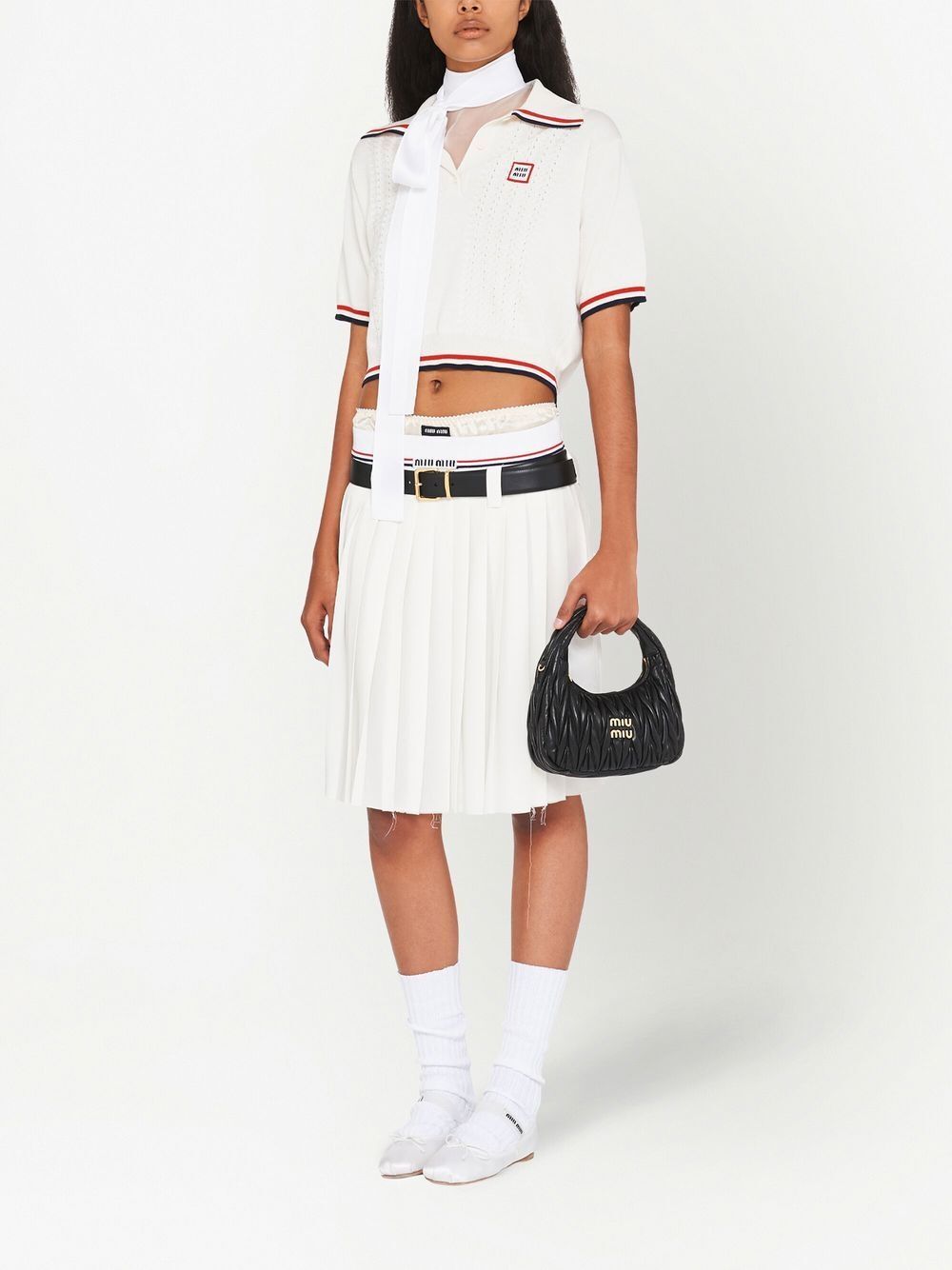 Miu Miu Women Wander Matelassé Nappa Leather Small Hobo Bag