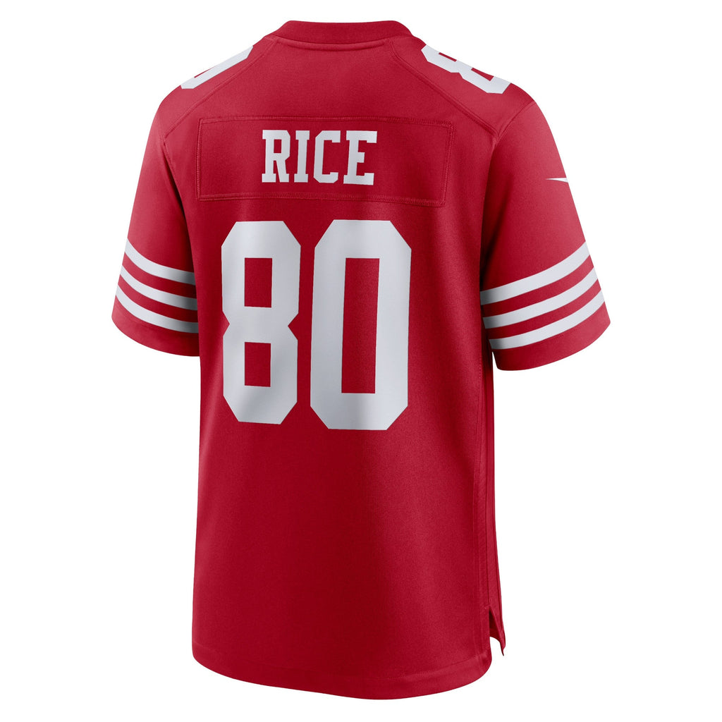 San Francisco 49ers Jerry Rice Scarlet Retired Team Player Game Jersey