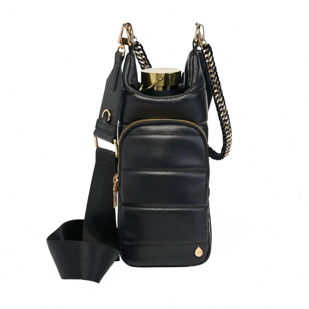 Women's Vegan Leather Hydrobag With Strap Bundle In Black