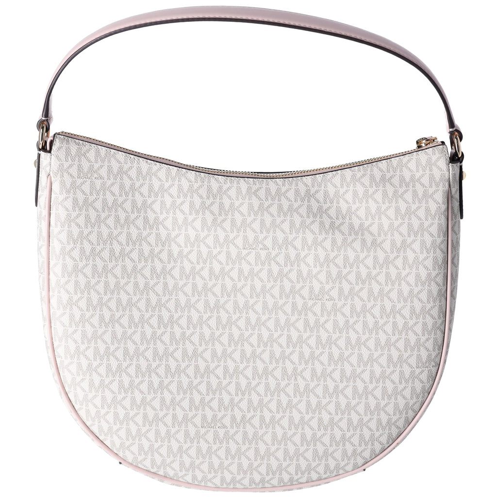 MIchael Kors Dover Large Half Moon Shoulder Bag Hobo Vanilla MK Pink