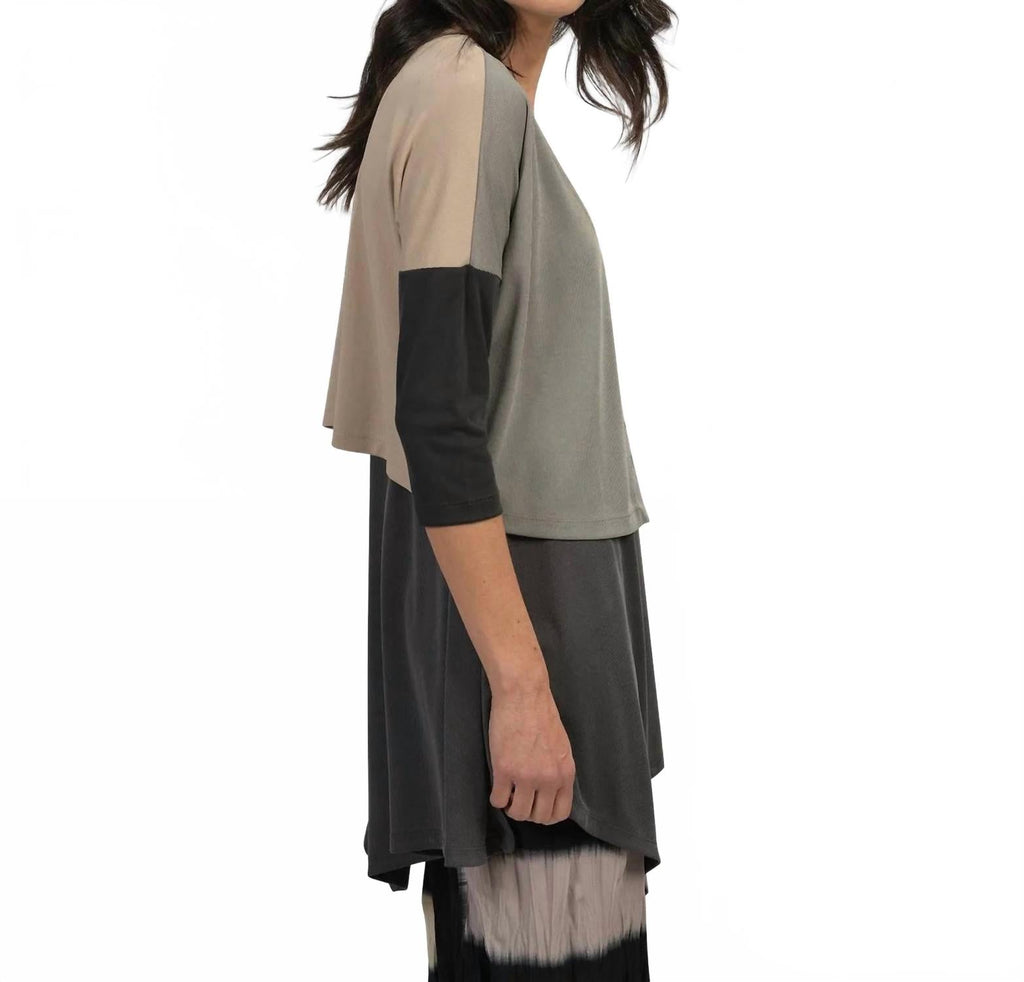 Essential Colorblock Cupro Cardigan In Multi