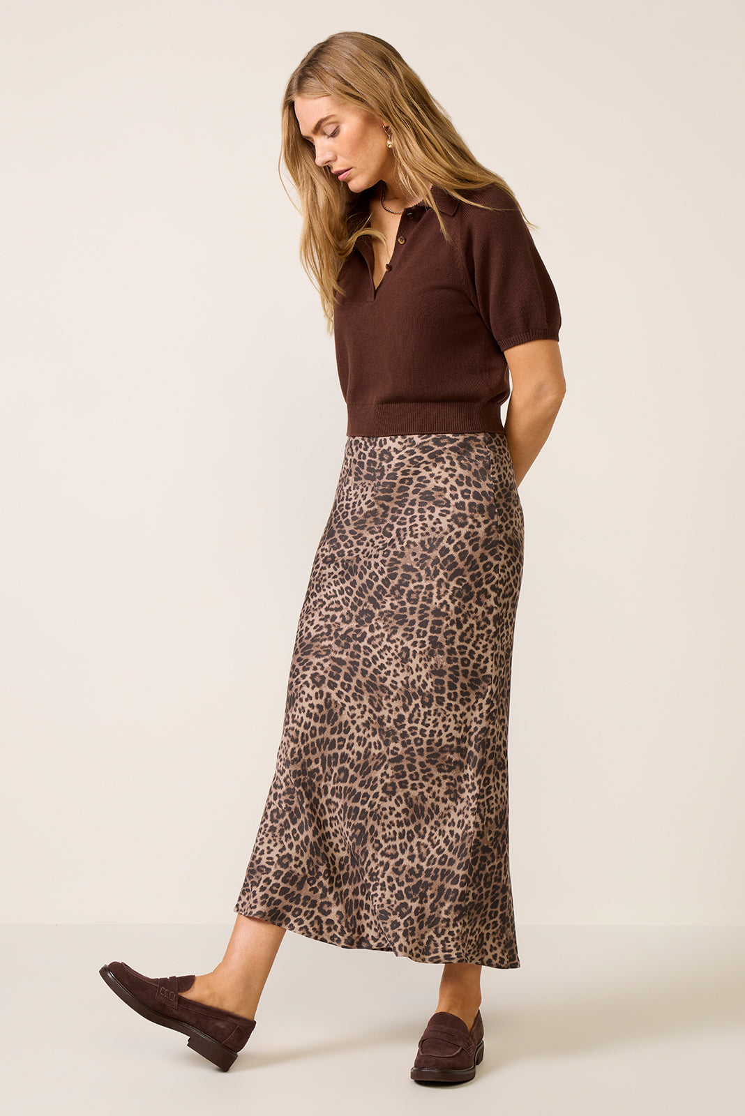 Women's Izabel Leopard Maxi Skirt