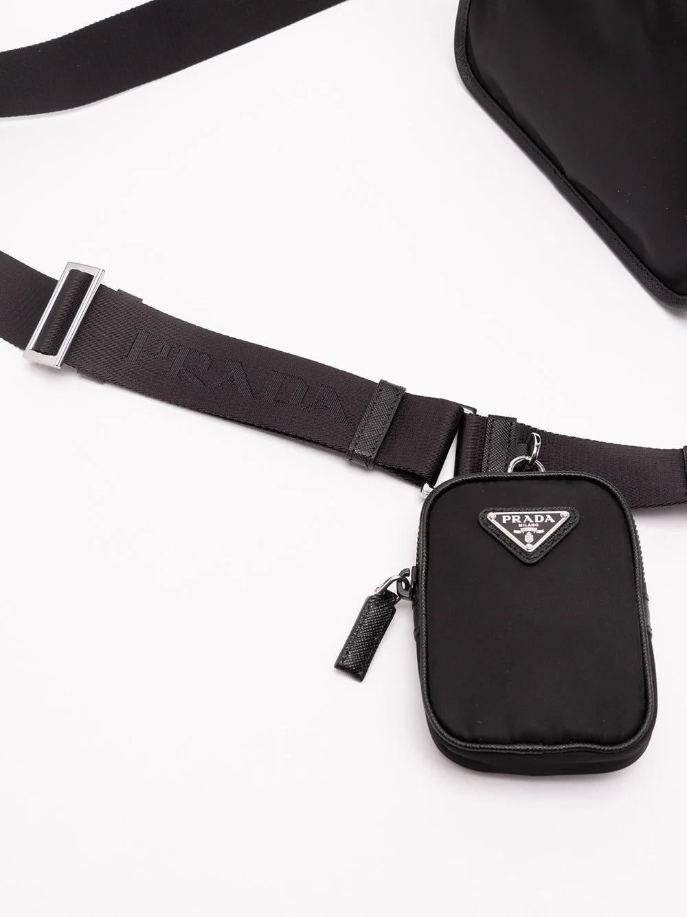 Prada Men Re-Nylon And Saffiano Leather Shoulder Bag
