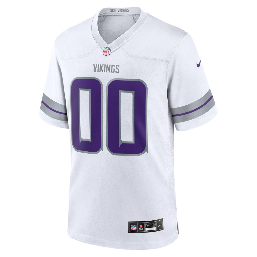 Minnesota Vikings White Alternate Custom Game Jersey