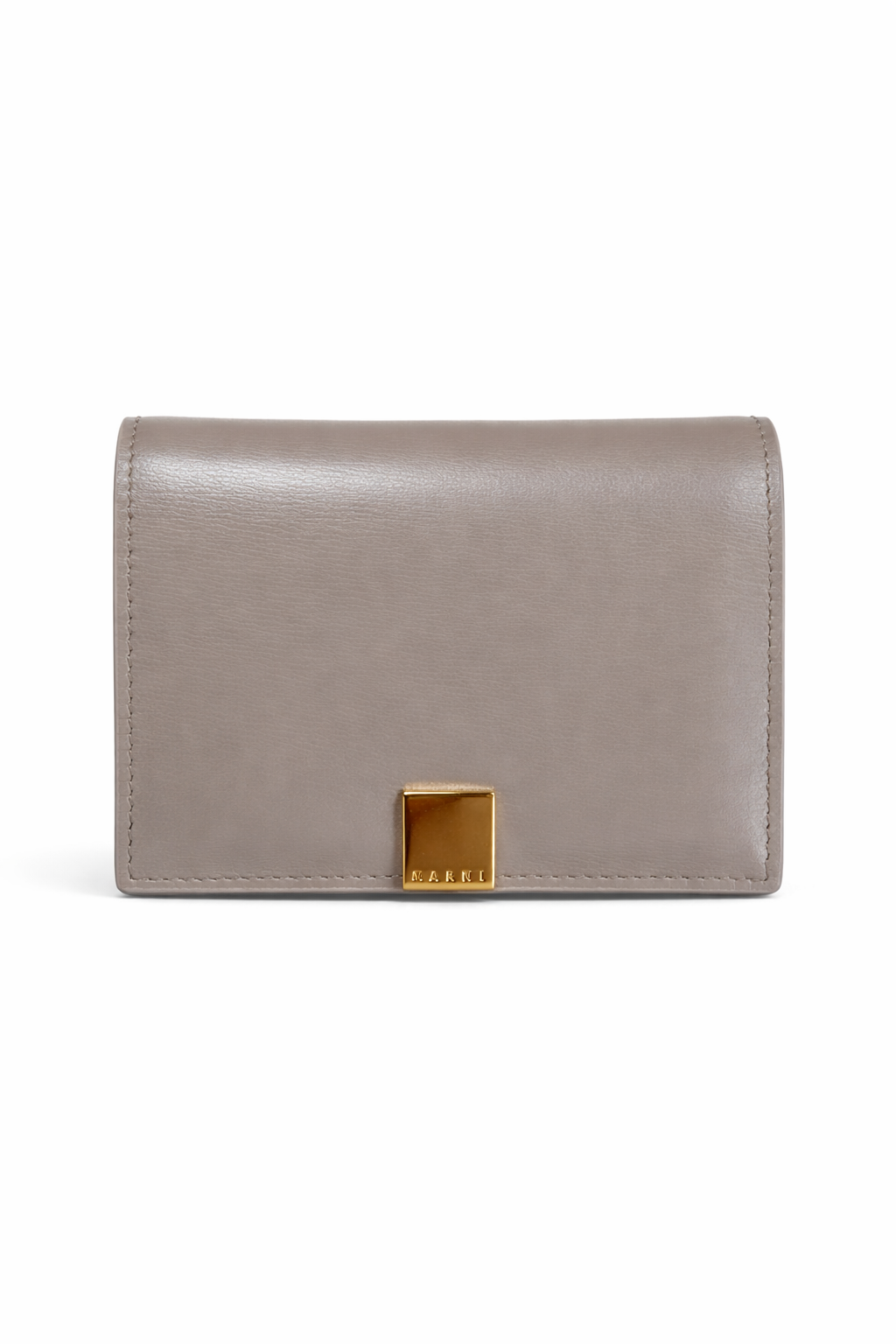 Marni Prisma Folded Leather Wallet - Cork Beige