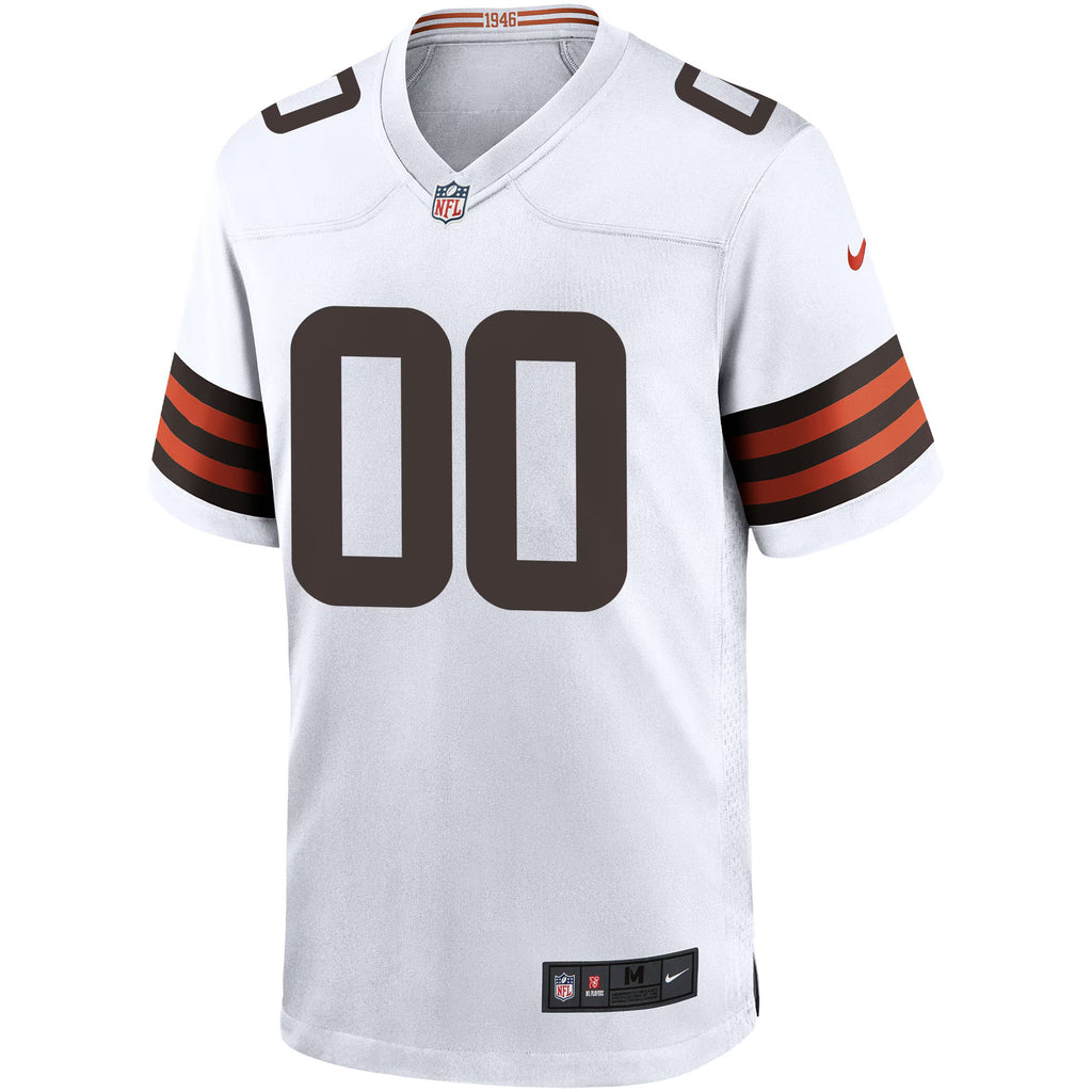 Cleveland Browns White Custom Game Jersey