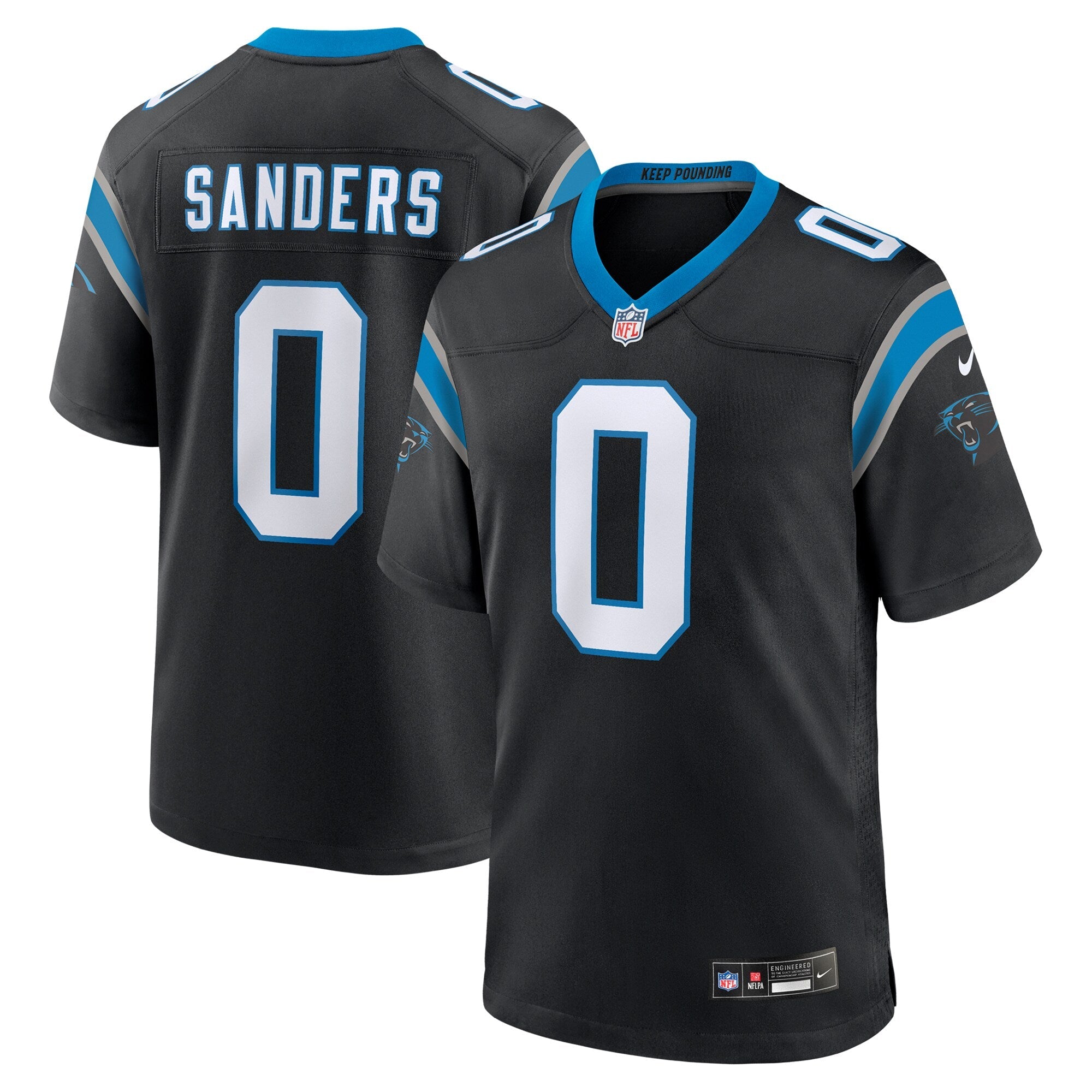 Carolina Panthers Ja'Tavion Sanders Black Game Jersey