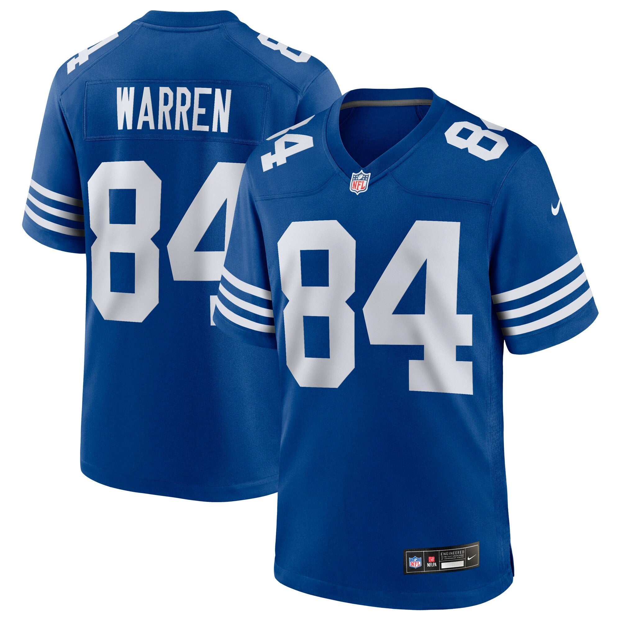 Indianapolis Colts Tyler Warren Royal Alternate Game Jersey