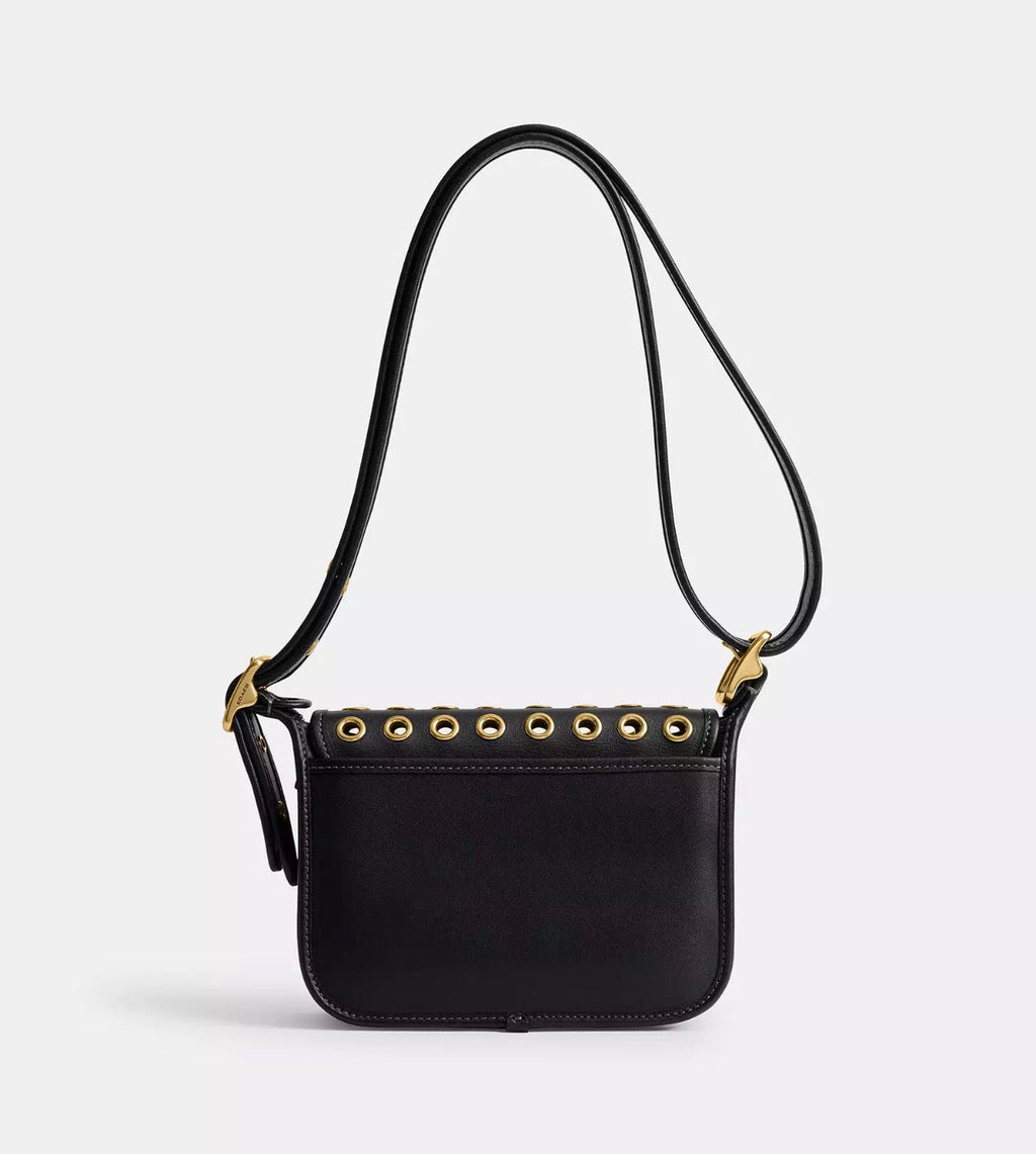 NWT Coach Patricia Legacy Bag 19 With Grommets In Black/Brass