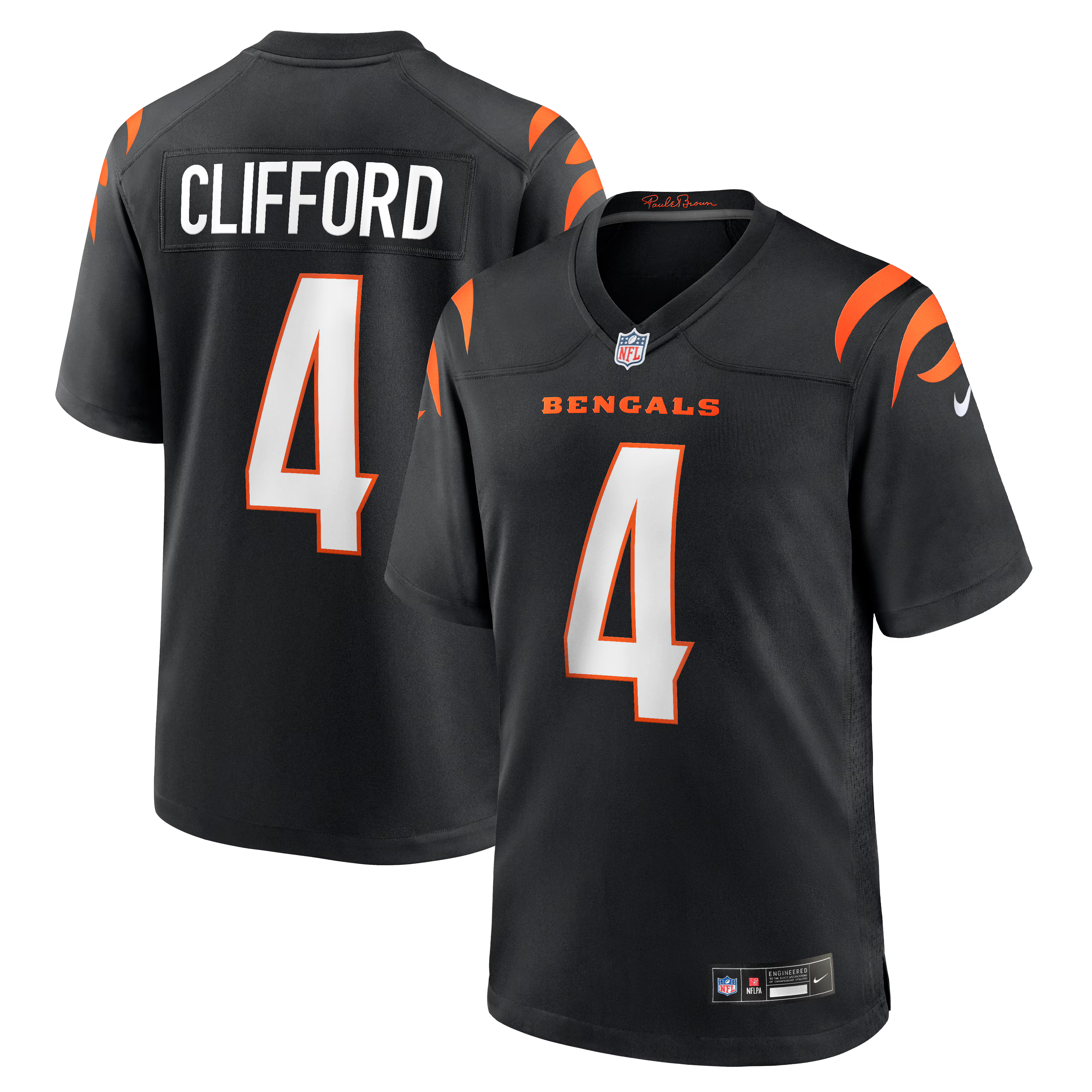 Cincinnati Bengals Sean Clifford Black Team Game Jersey