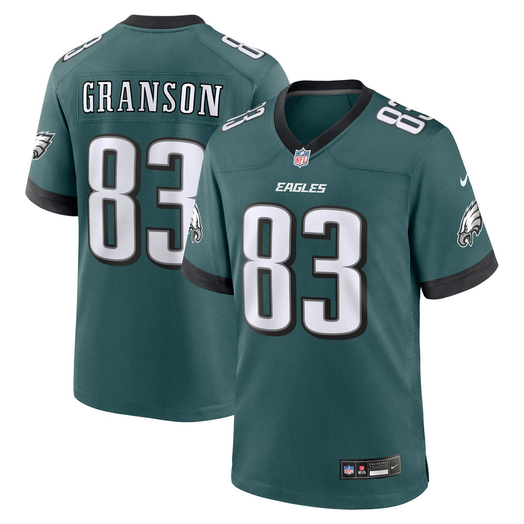 Philadelphia Eagles Kylen Granson Midnight Green Team Game Jersey