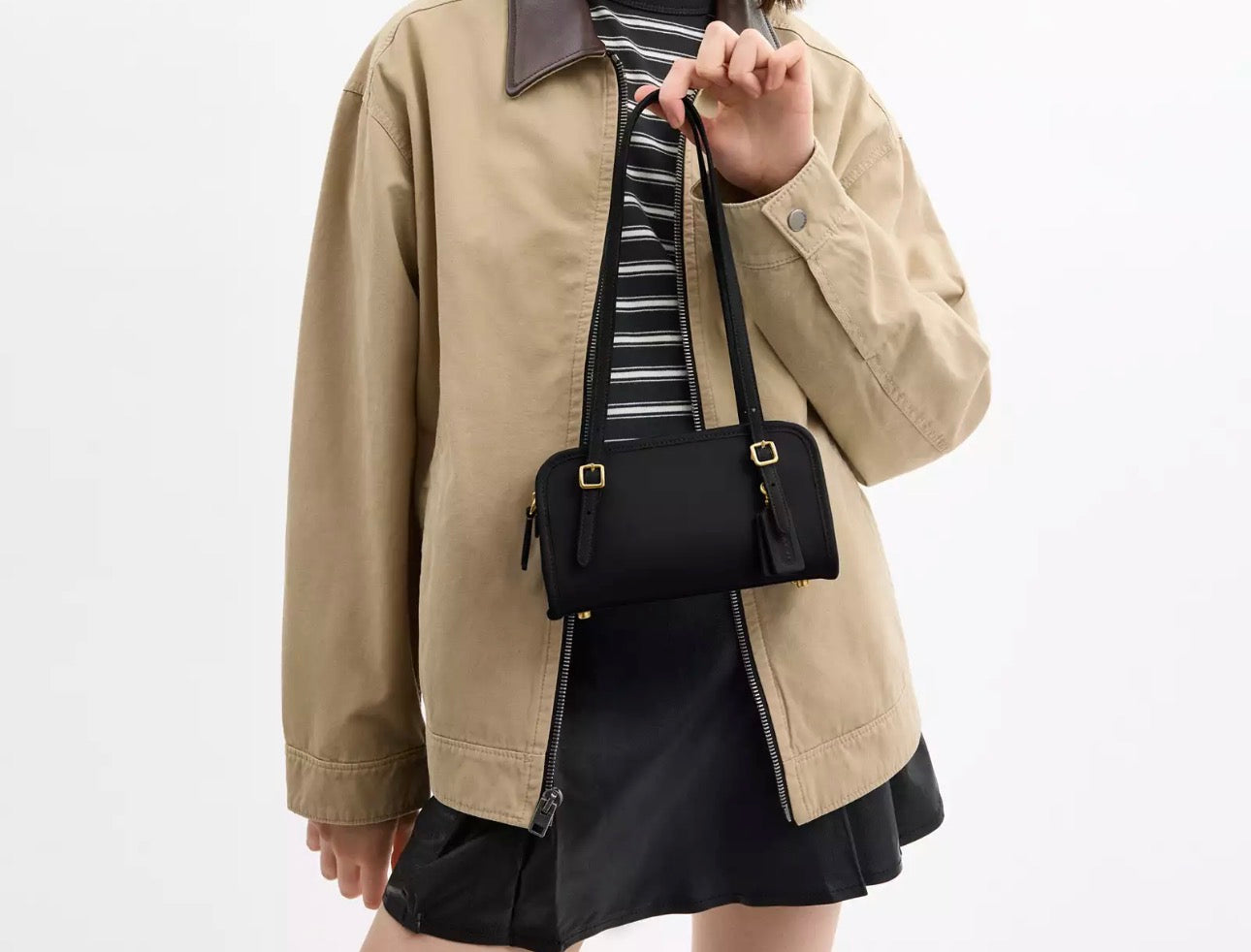 NWT Coach Swing Zip Leather Bag 20 Limited Edition In Black