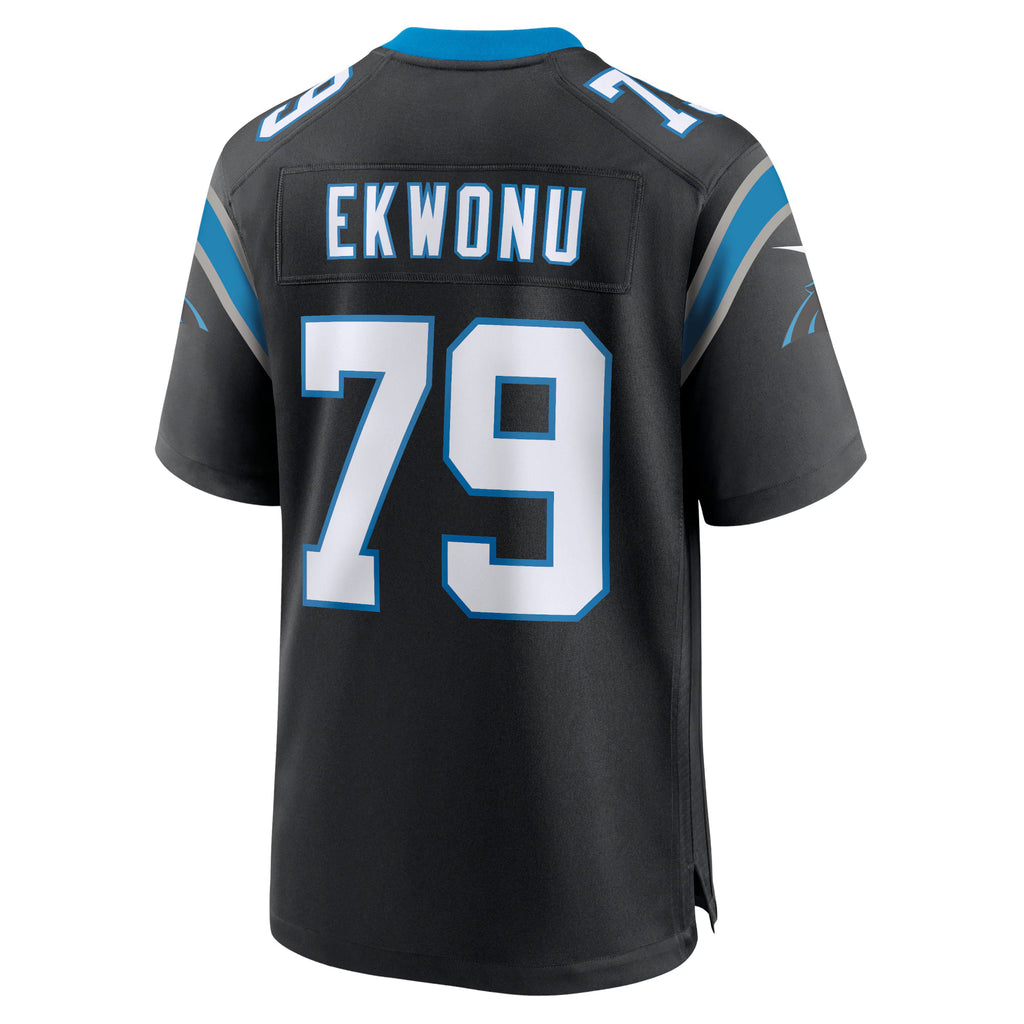 Carolina Panthers Ikem Ekwonu Black Game Jersey