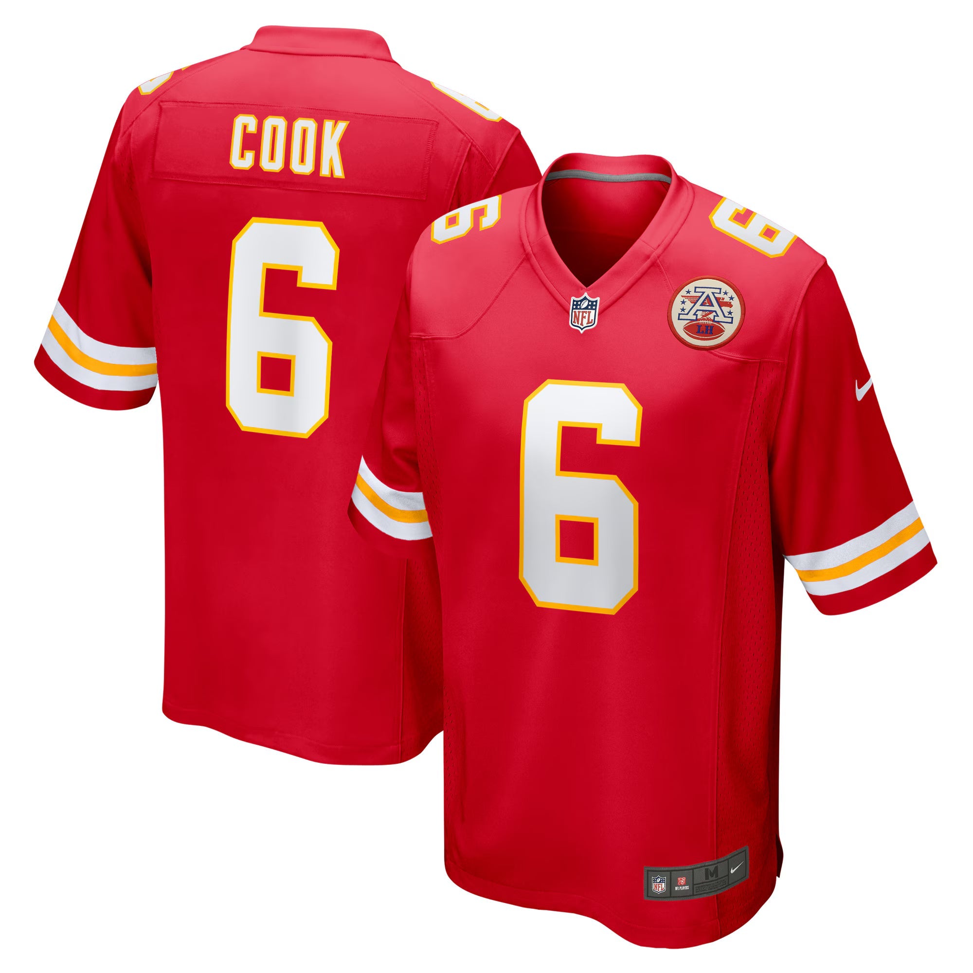 Kansas City Chiefs Bryan Cook Red Game Player Jersey