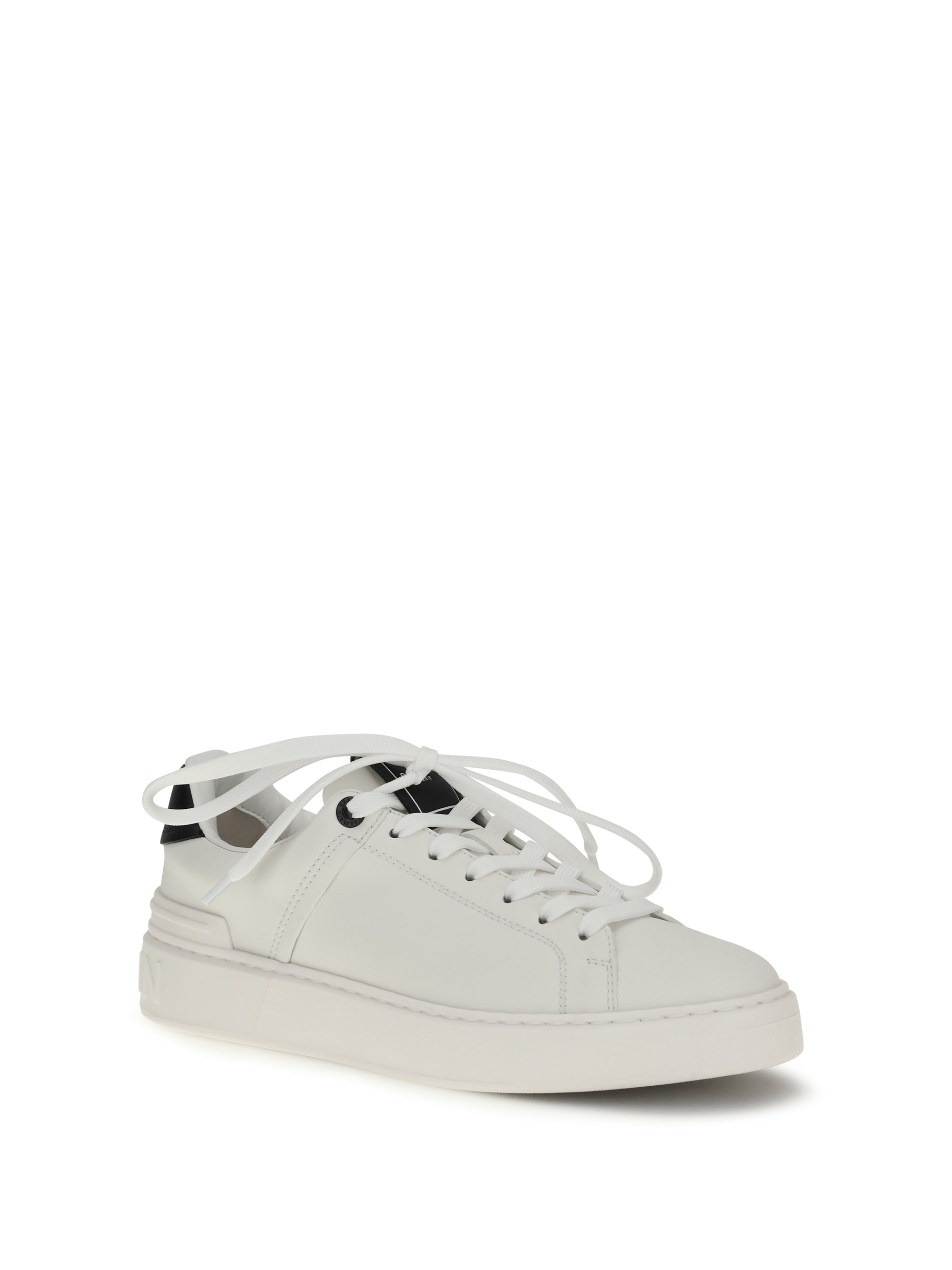 Balmain Women B-Court Sneakers In Calfskin Leather