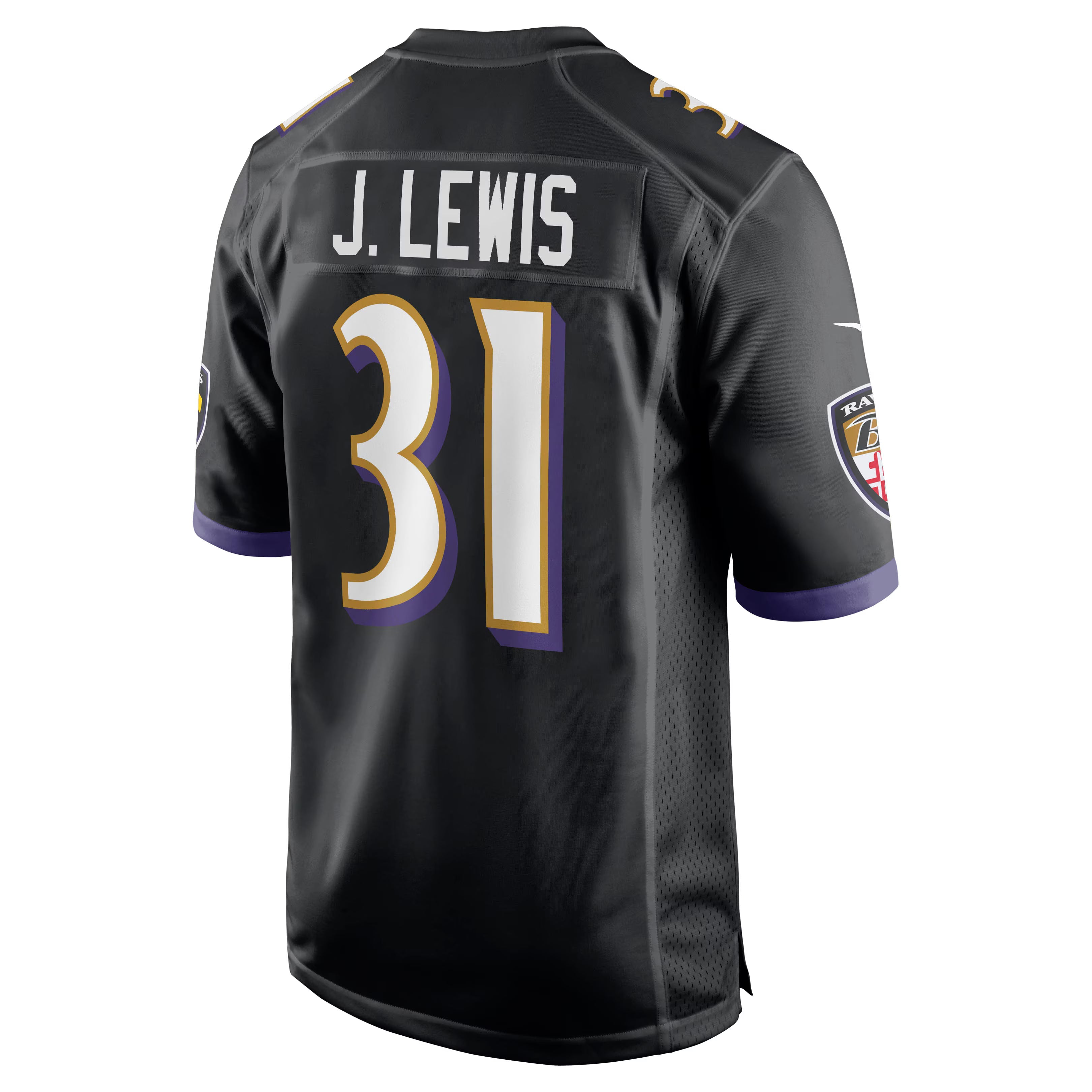 Baltimore Ravens Jamal Lewis Black Retired Player Alternate Game Jersey