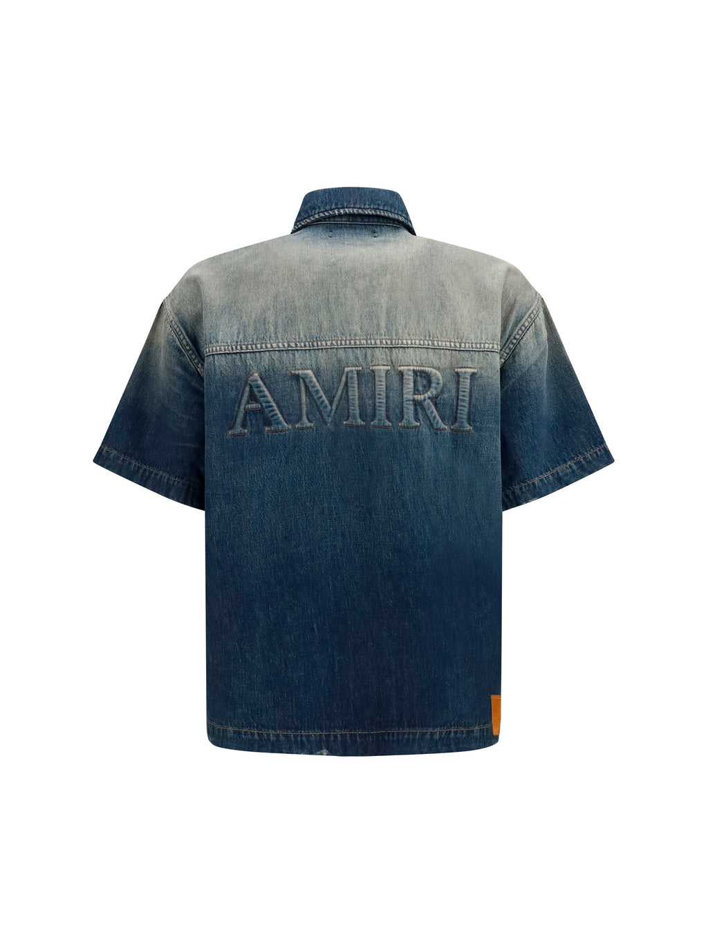 Amiri Men Embroidered Logo Denim Shirt