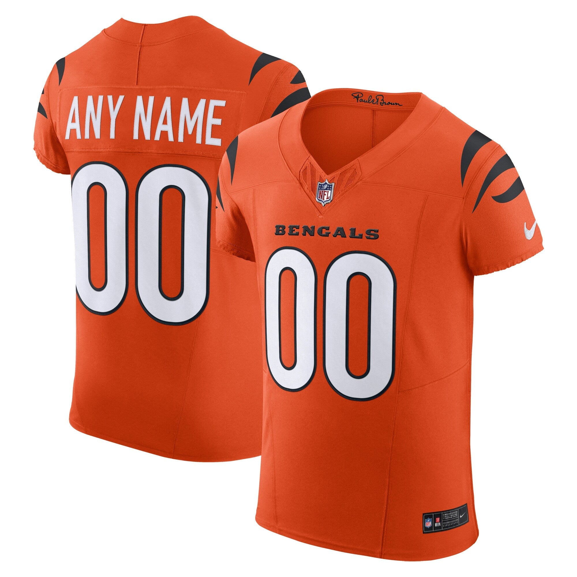 Cincinnati Bengals Orange Alternate Vapor F.U.S.E. Elite Custom Jersey
