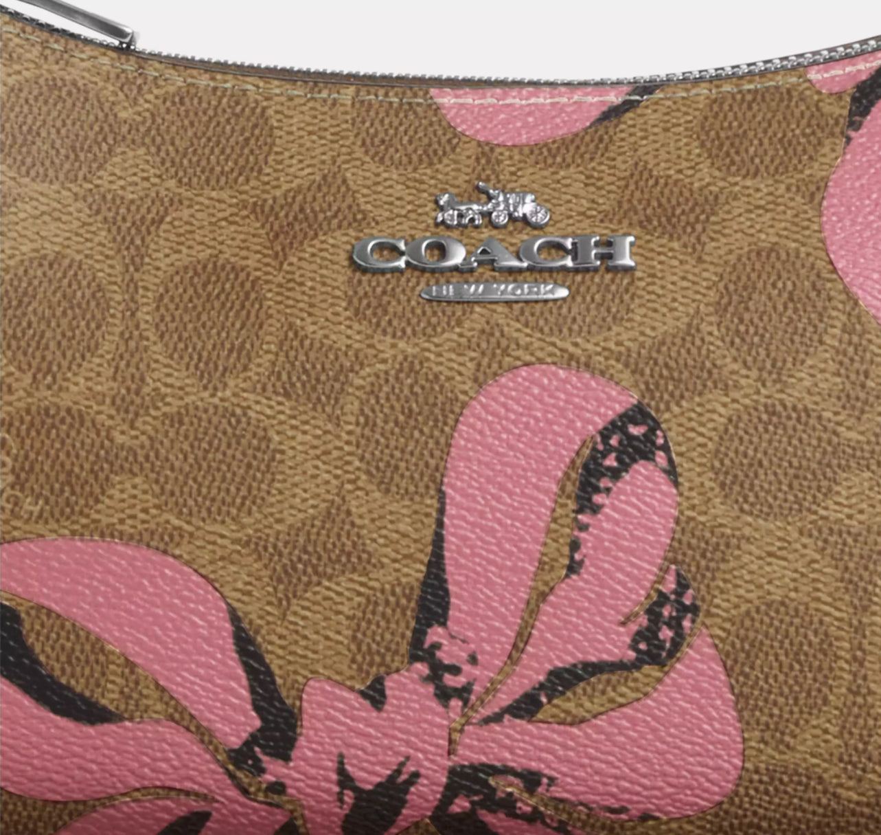 NWT Coach Teri Shoulder/Crossbody Bag In Signature Canvas With Bow Print