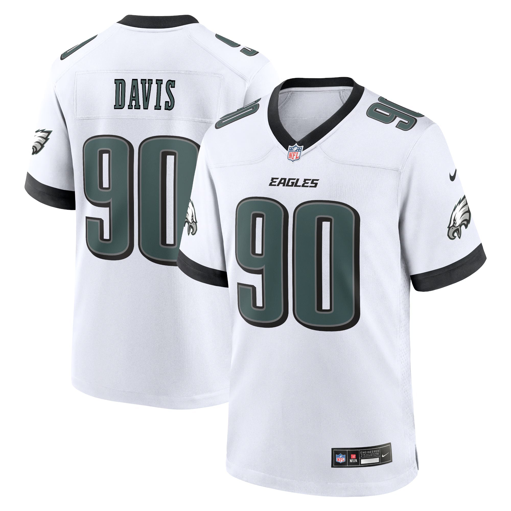 Philadelphia Eagles Jordan Davis White White Game Jersey