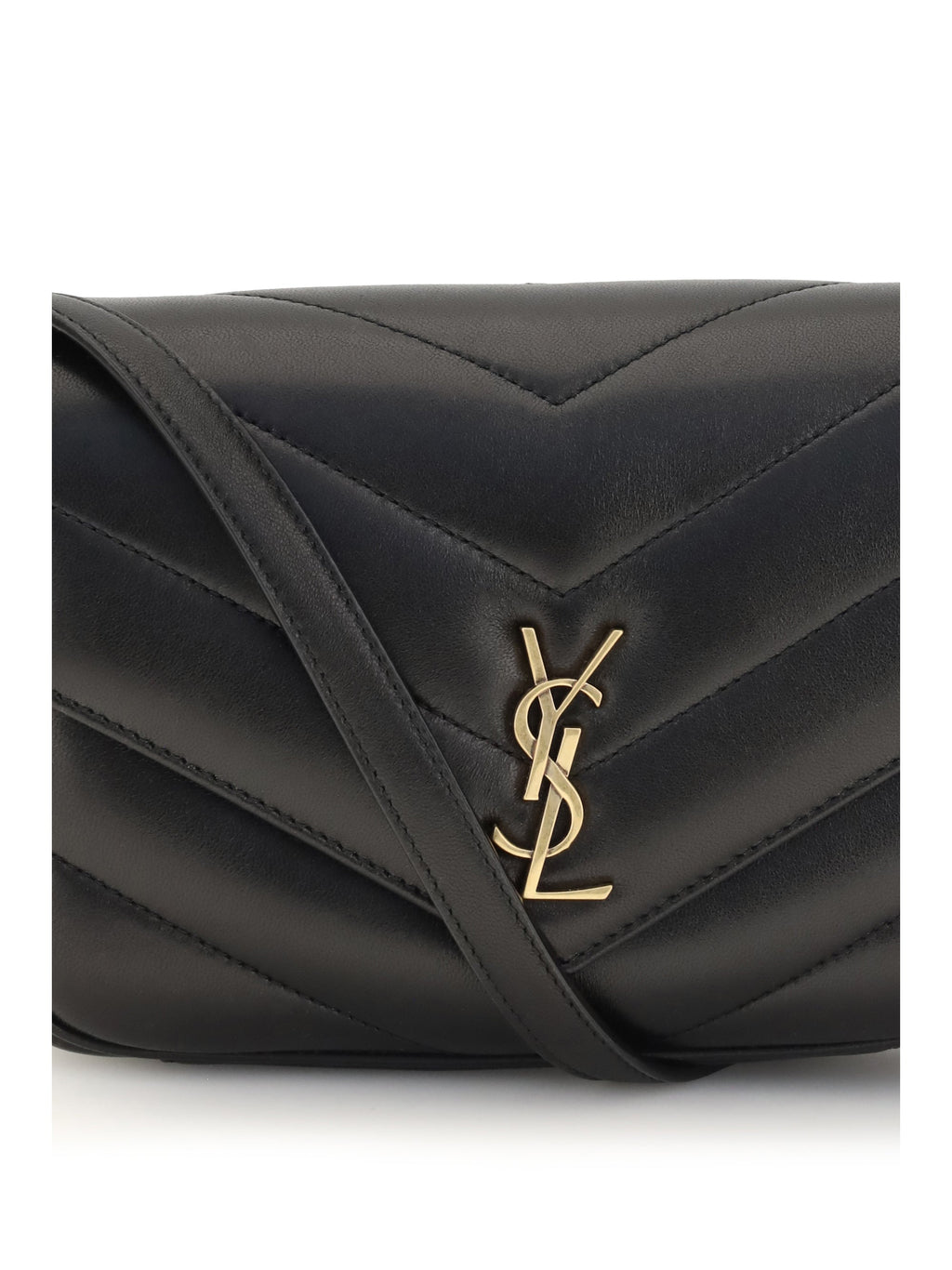 Saint Laurent Women Loulou Cassandre Toy Lambskin Shoulder Bag