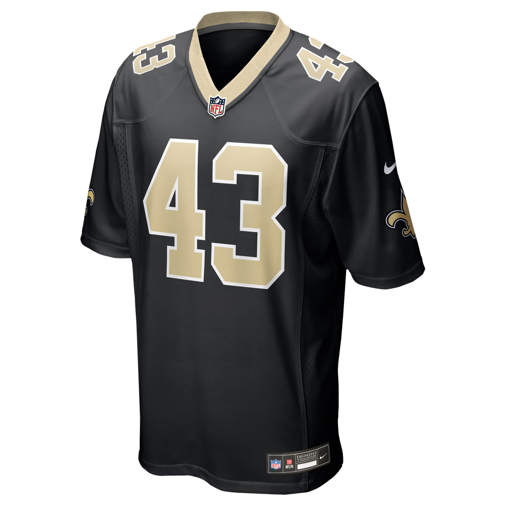 New Orleans Saints Michael Davis Black Team Game Jersey