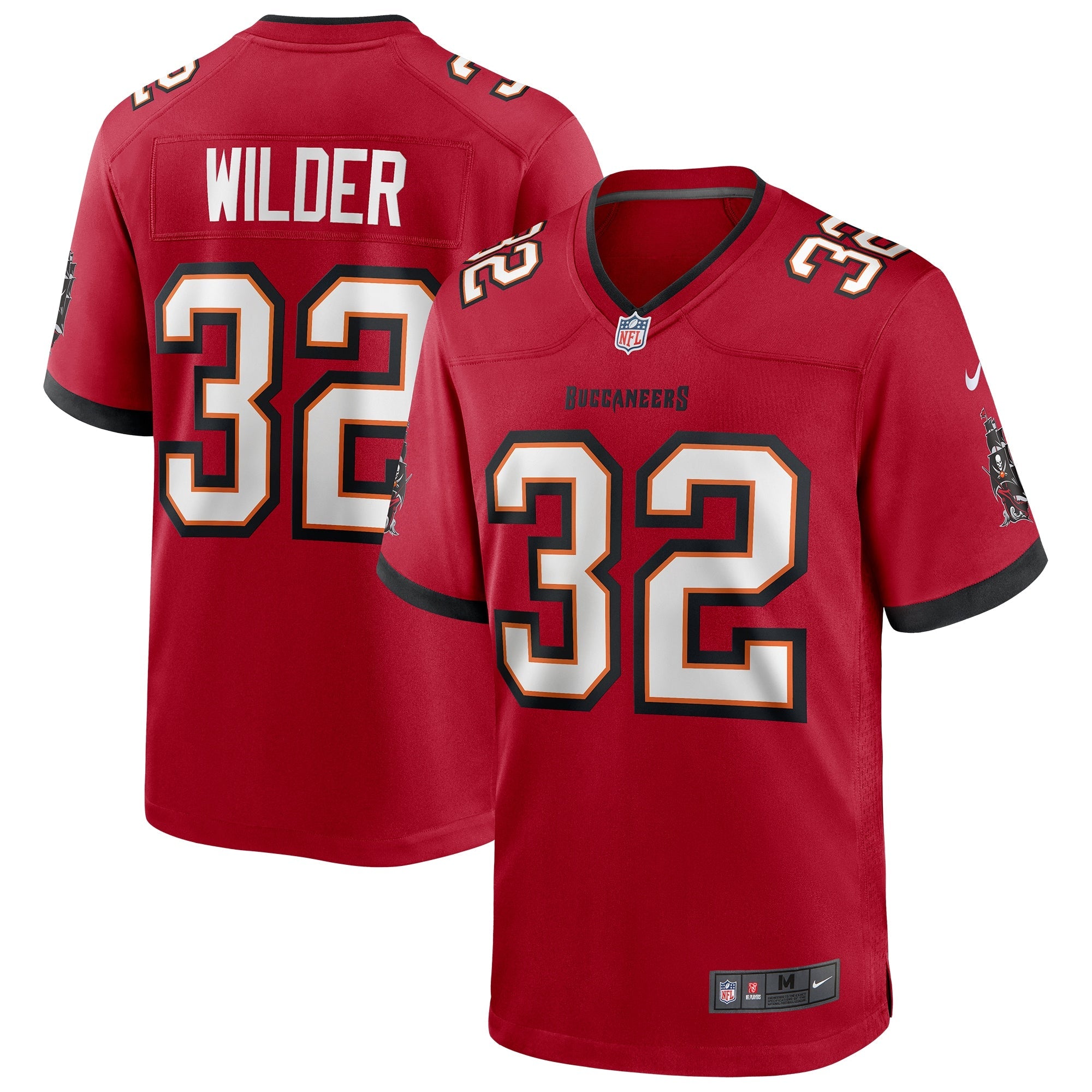 Tampa Bay Buccaneers James Wilder Red Game Retired Player Jersey