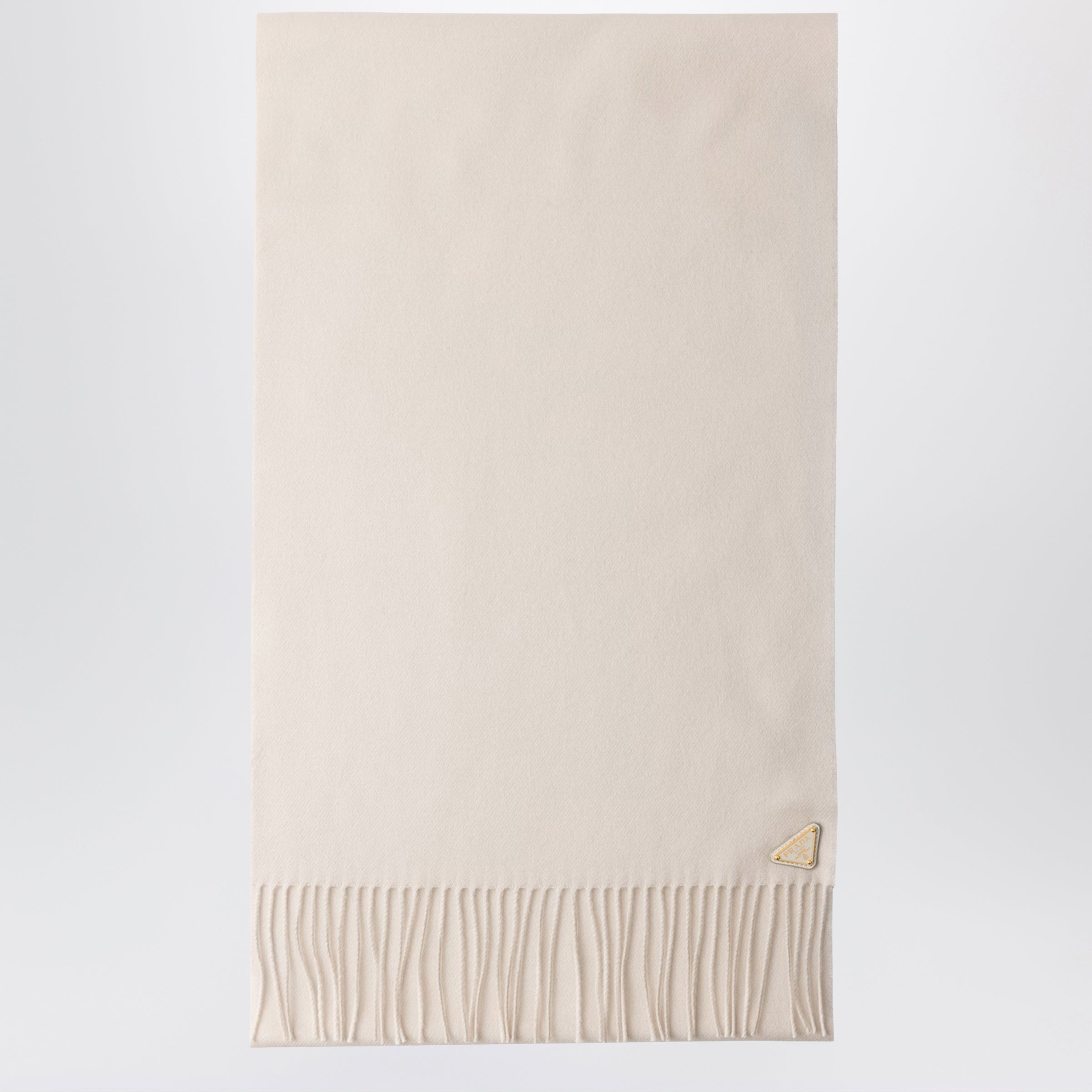 Prada Talc Silk And Cashmere Scarf Women